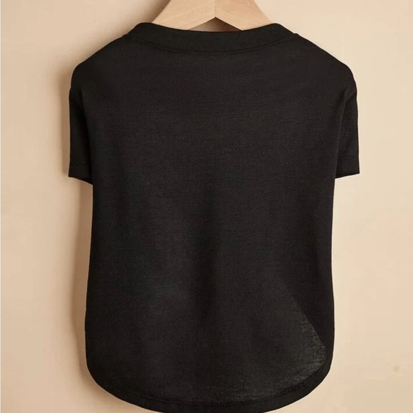 Small Dog Or Cat Pet Tee T-Shirt Best Friends Black Clothing - Picture 3 of 6